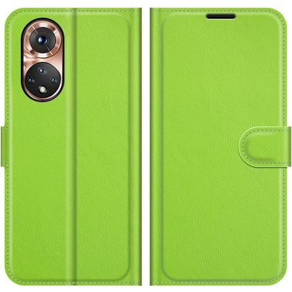 Mobigear Classic HONOR 50 Hülle Klapphülle Geldbörse - Grün
