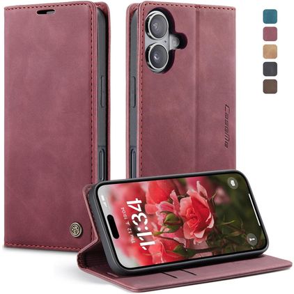 CaseMe 013 iPhone 17 Klapphülle Portemonnaie - Rot