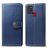 Mobigear Snap Button Samsung Galaxy A21s Hülle Klapphülle Geldbörse - Blau