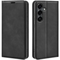 Mobigear Retro Slim Samsung Galaxy S25 FE Hülle Klapphülle Geldbörse - Schwarz