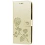 Mobigear Roses Samsung Galaxy J6 Plus Hülle Klapphülle Geldbörse - Gold