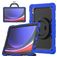 Mobigear RingGuard Samsung Galaxy Tab S10 Ultra Hülle Kunststoff,Silikon Backcover + Stifthalter + Schulterträger + Ständer - Blau