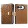 Mobigear Flowers iPhone Duo Hülle Klapphülle Geldbörse - Braun