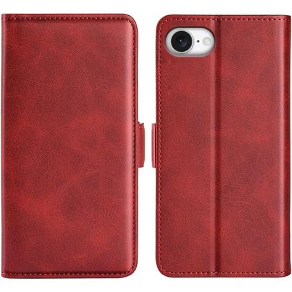 Mobigear Slim Magnet iPhone 17e Hülle Klapphülle Geldbörse - Rot
