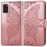 Mobigear Butterfly Samsung Galaxy A41 Hülle Klapphülle Geldbörse - Roségold