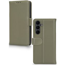 Mobilize Premium Gelly Samsung Galaxy S25 FE Hülle Klapphülle Geldbörse - Grün