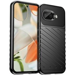 Mobigear Groove Google Pixel 9a Hülle Flexibles TPU Backcover - Schwarz
