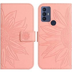 Mobigear Sunflower TCL 30 SE Hülle Klapphülle Geldbörse - Pink