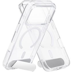 Mobiparts Hardcover Transparent iPhone 18 Pro MagSafe Hardcase Backcover mit Ständer - Transparent