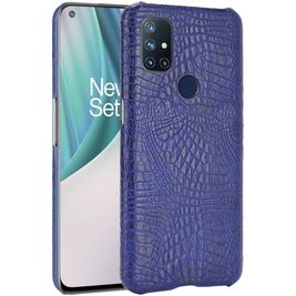 Mobigear Croco OnePlus Nord N10 5G Hülle Hardcase Backcover - Blau