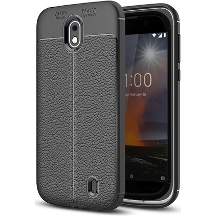 Mobigear Luxury Nokia 1 Hülle Flexibles TPU Backcover - Schwarz