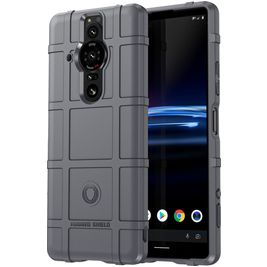 Mobigear Rugged Shield Sony Xperia Pro-I Hülle Flexibles TPU Backcover Stoßfest - Grau