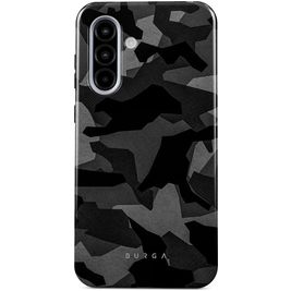 Burga Tough Samsung Galaxy A56 Hülle Hardcase Backcover Stoßfest - Night Black Camo