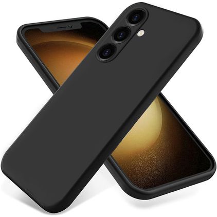 Mobigear Rubber Touch Samsung Galaxy S24 FE Silikon Hülle Backcover - Schwarz