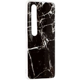 Mobigear Marble Xiaomi Mi 10 Hülle Flexibles TPU Backcover - Schwarz
