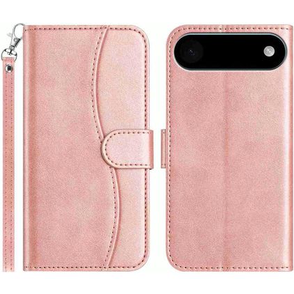 Mobigear S Line iPhone Air Hülle Klapphülle Geldbörse - Roségold