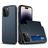 Mobigear Card iPhone 15 Pro Hülle Hardcase Backcover Stoßfest mit Kartenhalter - Dunkelblau