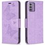 Mobigear Butterfly Nokia G42 Hülle Klapphülle Geldbörse - Lila