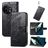 Mobigear Butterfly OnePlus 11 Hülle Klapphülle Geldbörse - Schwarz