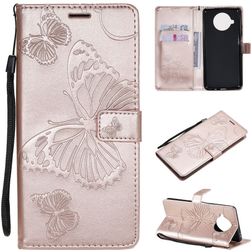 Mobigear Butterfly Xiaomi Mi 10T Lite Klapphülle Portemonnaie - Roségold