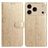 Mobigear Flowers iPhone 17 Pro Hülle Klapphülle Geldbörse - Gold