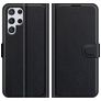 Mobigear Classic Samsung Galaxy S22 Ultra Hülle Klapphülle Geldbörse - Schwarz