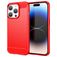 Mobigear Brushed Slim iPhone 15 Pro Max Hülle Flexibles TPU Backcover - Rot