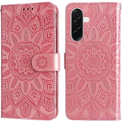 Mobigear Sunflower Samsung Galaxy A37 Hülle Klapphülle Geldbörse - Roségold