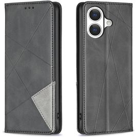 Mobigear Rhombus Slim iPhone 17 Hülle Klapphülle - Schwarz