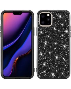 Mobigear Glitter iPhone 11 Hardcase Backcover - Schwarz