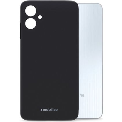 Mobilize Rubber Gelly Samsung Galaxy A06 Hülle Flexibles TPU Backcover - Schwarz