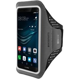Mobiparts Comfort Fit Handyhalterung Joggen Huawei P9 Sporthülle Neopren Sportarmband - Schwarz