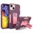 Mobigear Heavy Armor Stand iPhone 14 Plus Hülle Hardcase Backcover Stoßfest mit Ständer - Lila