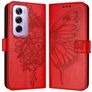 Mobigear Butterfly OPPO Reno 12 Pro Hülle Klapphülle Geldbörse - Rot