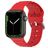 Mobigear Bumpy Silikon Apple Watch Armband Dornschließe - 42/41/40/38 mm - Rot
