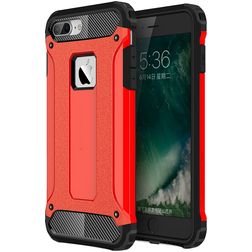 Mobigear Outdoor iPhone 8 Plus Hülle Hardcase Backcover Stoßfest - Rot