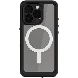 Ghostek Nautical Slim iPhone 16 Pro Wasserdicht MagSafe Hülle Hardcase Backcover Stoßfest - Transparent / Schwarz