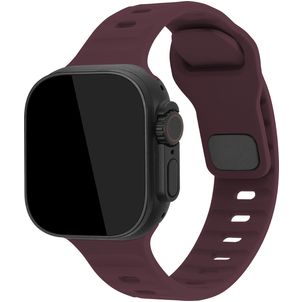 Mobilize Sports Silikon Apple Watch Armband Drückerschließe - 49/46/45/44 mm - Bordeaux