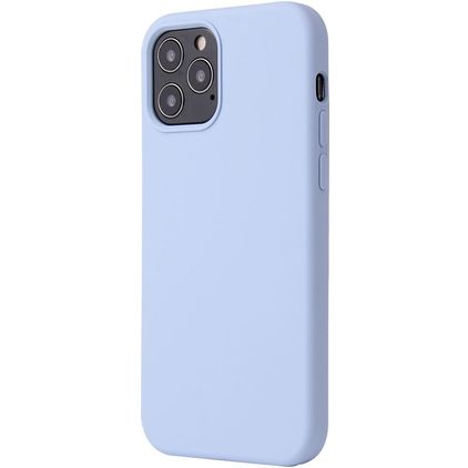 Mobigear Rubber Touch iPhone 12 Silikon Hülle Backcover - Blau