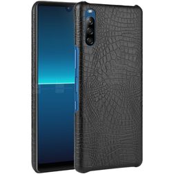 Mobigear Croco Sony Xperia L4 Hülle Hardcase Backcover - Schwarz