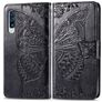 Mobigear Butterfly Samsung Galaxy A70 Hülle Klapphülle Geldbörse - Schwarz