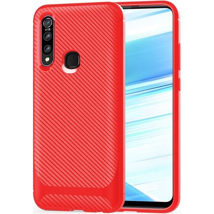 Mobigear Racing OPPO A31 Hülle Flexibles TPU Backcover - Rot