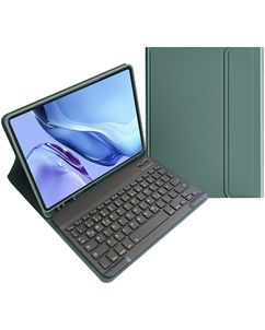 Mobigear Keys iPad 11 (2025) Hülle QWERTZ Bluetooth Tastatur Klapphülle + Stifthalter - Grün