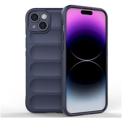 Mobigear Bumpy iPhone 15 Plus Hülle Flexibles TPU Backcover - Dunkelblau