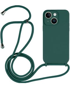Mobigear Lanyard iPhone 14 Silikon Handykette - Dunkelgrün