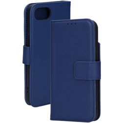 Mobiparts iPhone 17e Hülle Echtes Leder Klapphülle Geldbörse - Blau