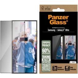 PanzerGlass Ultra-Wide Fit Samsung Galaxy S25 Ultra Panzerglas Displayschutz Privacy - Hüllenfreundlich - Schwarz