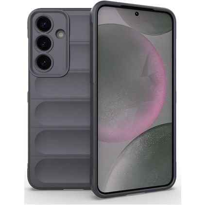 Mobigear Bumpy Samsung Galaxy S25 Plus Hülle Flexibles TPU Backcover - Grau