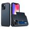 Mobigear Card iPhone 15 Hülle Hardcase Backcover Stoßfest mit Kartenhalter - Dunkelblau