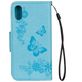 Mobigear Butterfly iPhone XS Hülle Klapphülle Geldbörse - Blau